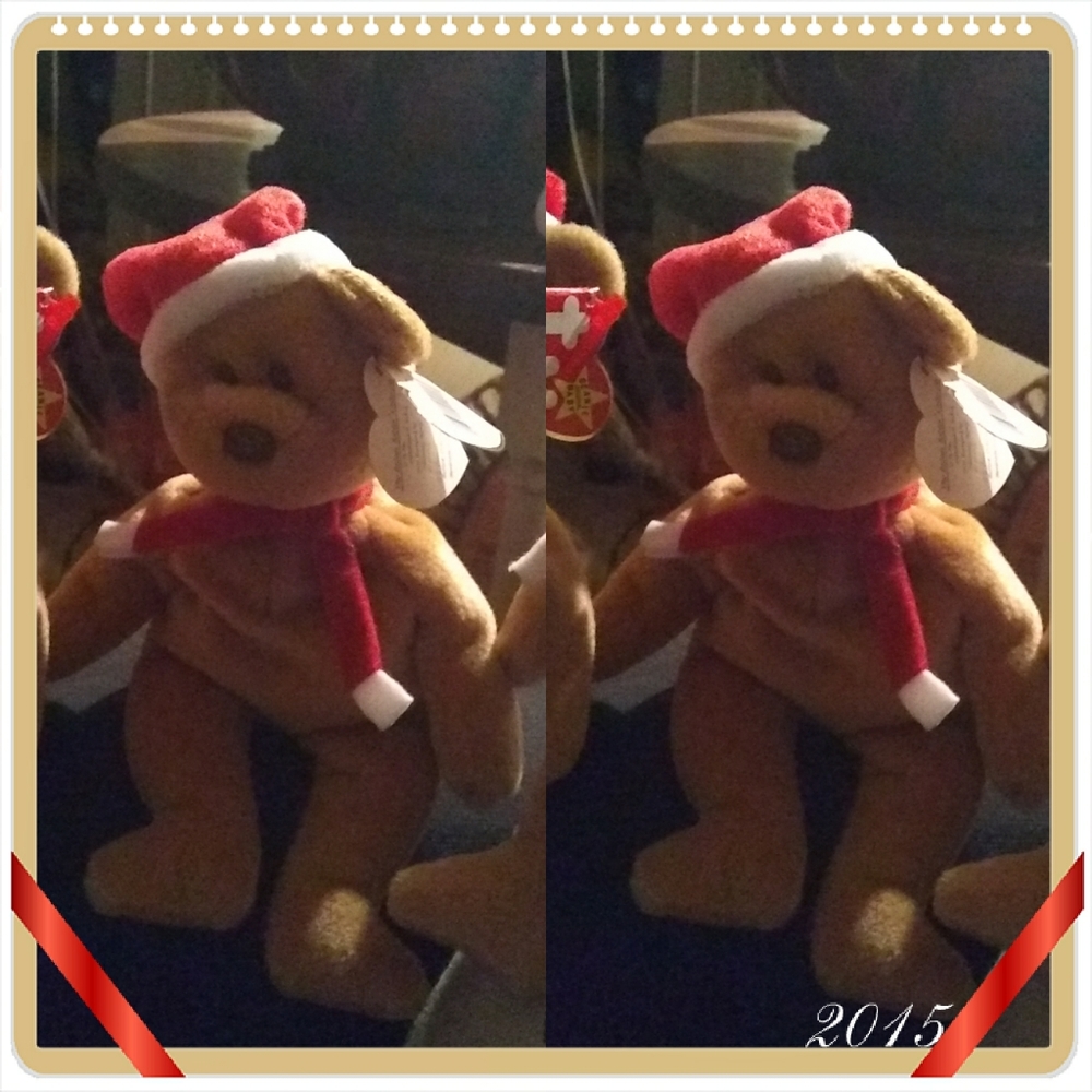 Holiday Teddy.  Beanie Babie